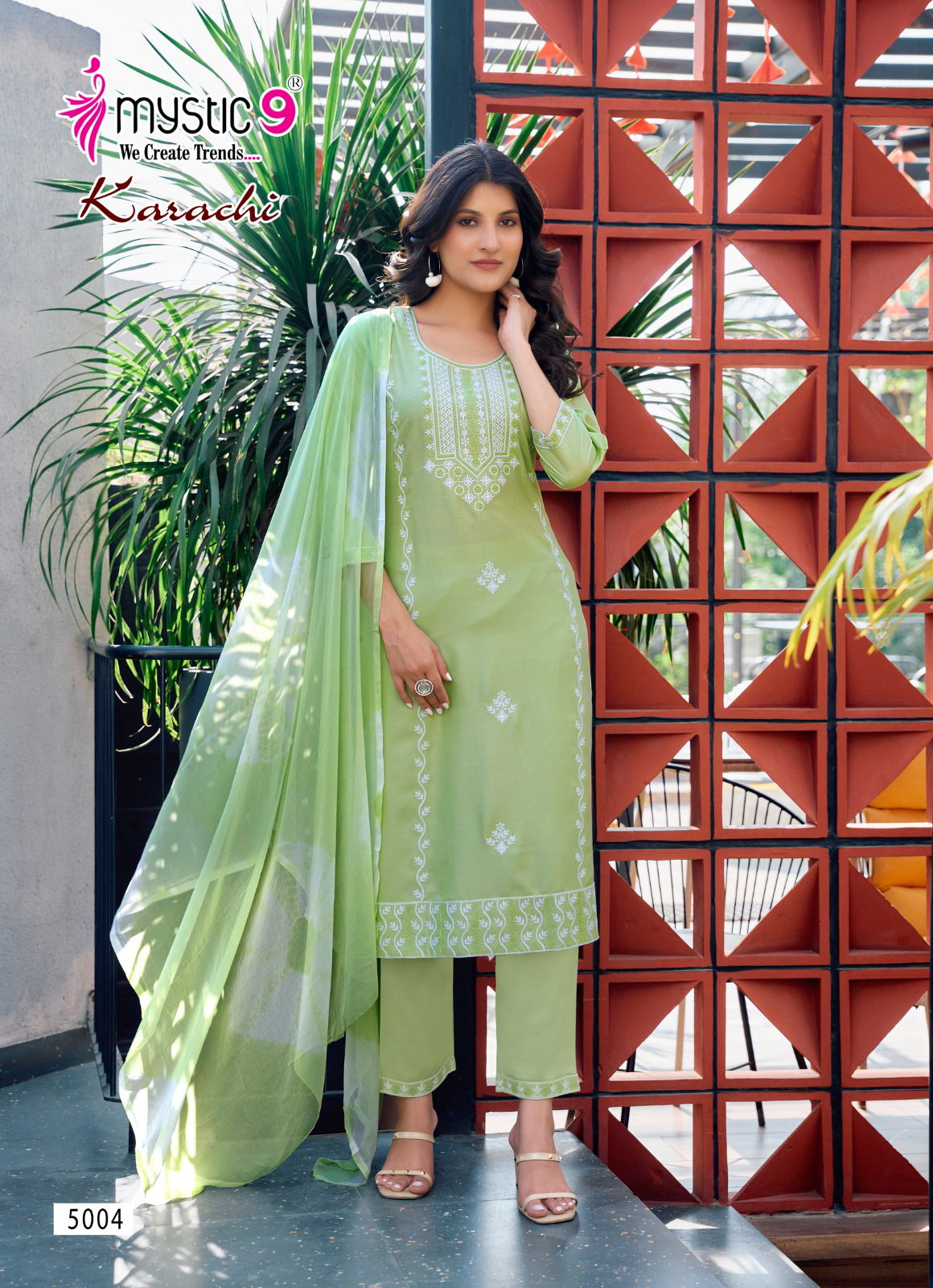 Karachi Vol 5 By Mystic 9 Heavy Rayon Kurti With Bottom Dupatta Orders In India